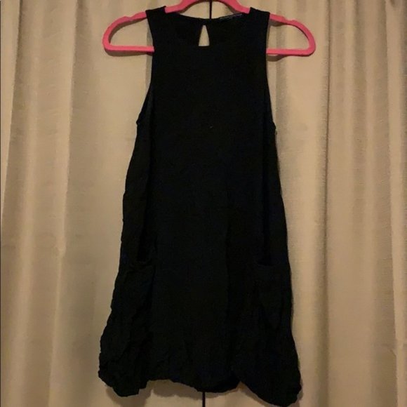 BLACK MINI SHIFT DRESS - Picture 2 of 2